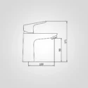Basin Mixer - 63100CP - Dimension