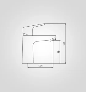 Basin Mixer – 63100CP – Dimension