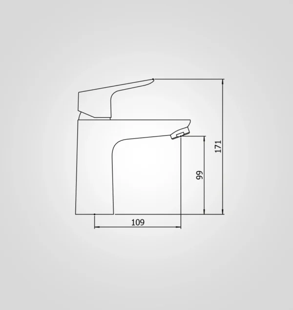 Basin Mixer - 63100CP - Dimension