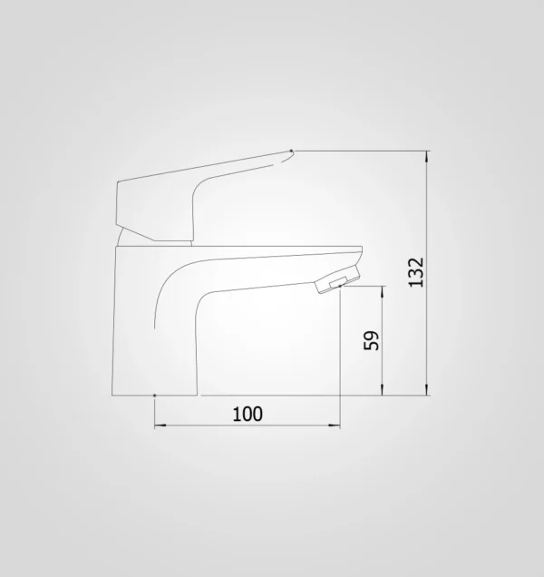Basin Mixer - 63110CP - Dimension