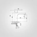 Basin Mixer 72100CP Dimension