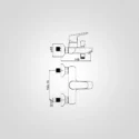 Bath Shower Mixer - 63303CP Dimension