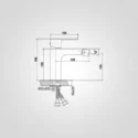 Bidet Mixer - 72102CP Dimension