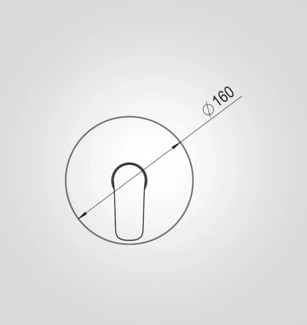 Concealed Bath Shower 1F - 63300CP Dimension