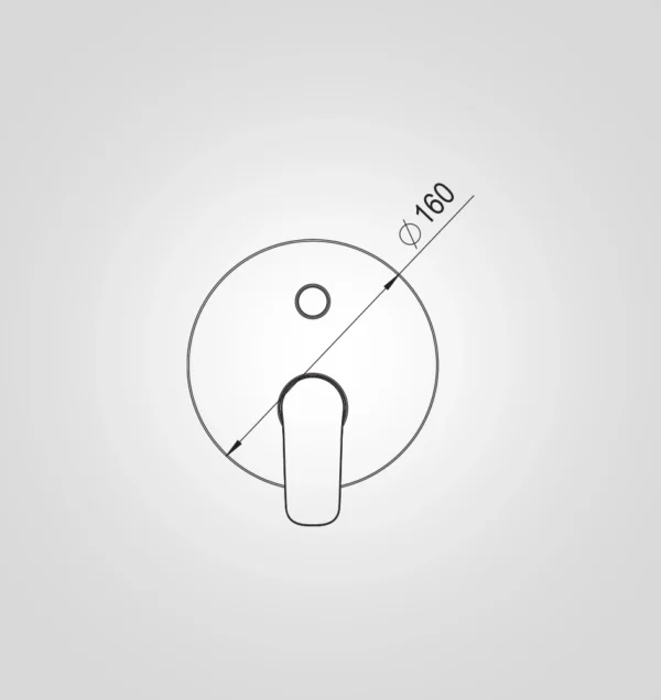 Concealed Bath Shower 2F - 63301CP Dimension