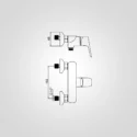 Shower Mixer - 63302CP Dimension