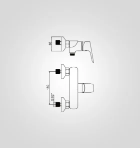 Shower Mixer – 63302CP Dimension