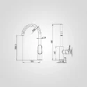 Sink Mixer - 63200CP Dimension
