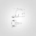 Wall Mount Sink Mixer - 63203CP Dimension