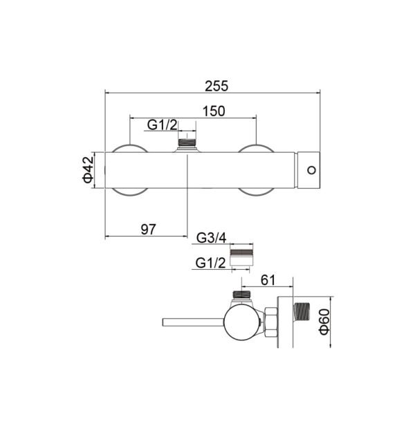 Wall-Mounted-Shower-Mixer---Diagram